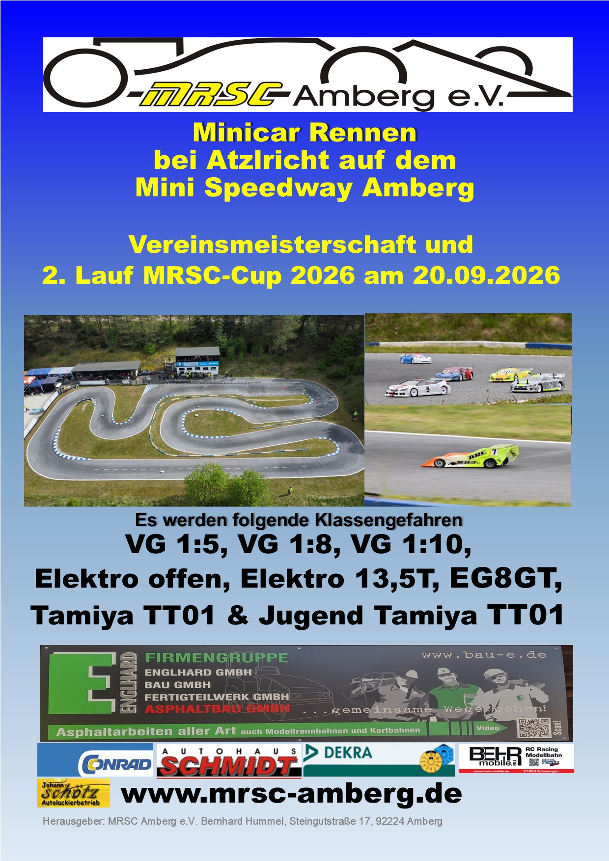 Vereinsmeisterschaft 2026 des MRSC-Amberg
